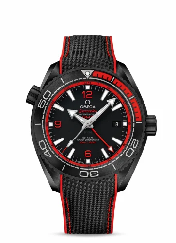 Omega Seamaster Planet Ocean 600M Co-Axial 45.5 Master Chronometer GMT Deep Black Red 215.92.46.22.01.003 (21592462201003)
